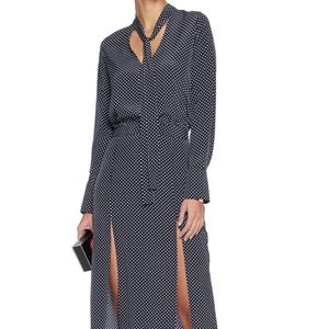 ALEXIS Slit Dot Dress